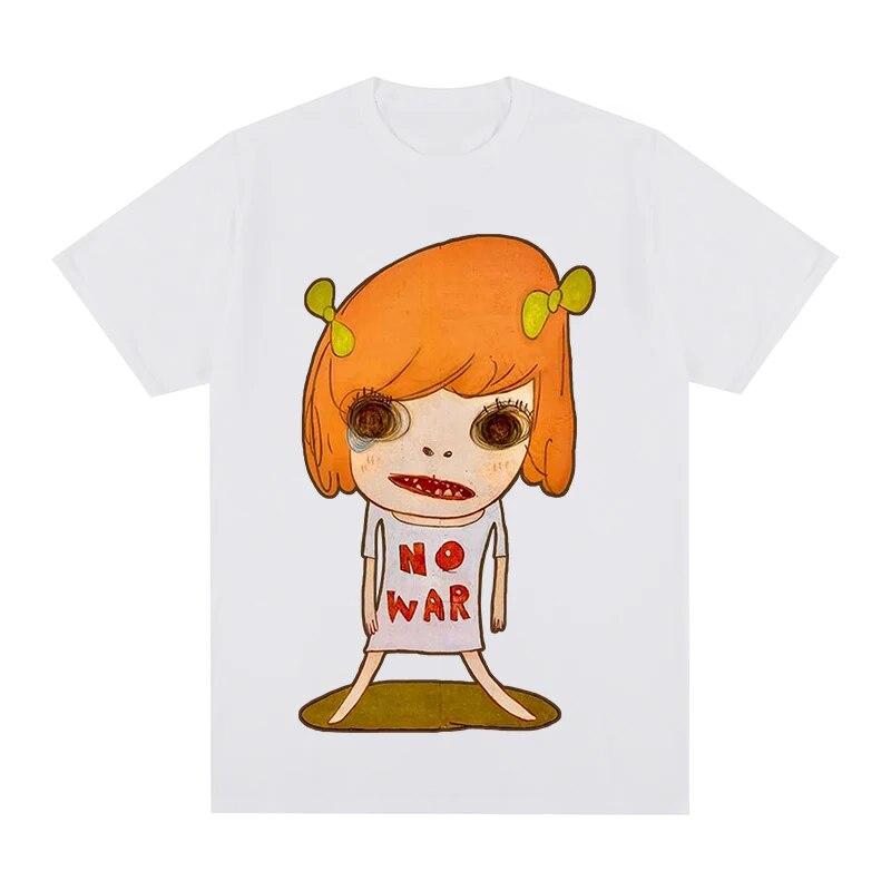 

Летняя футболка Yoshitomo Nara no war, хлопковая футболка унисекс, новая женская футболка