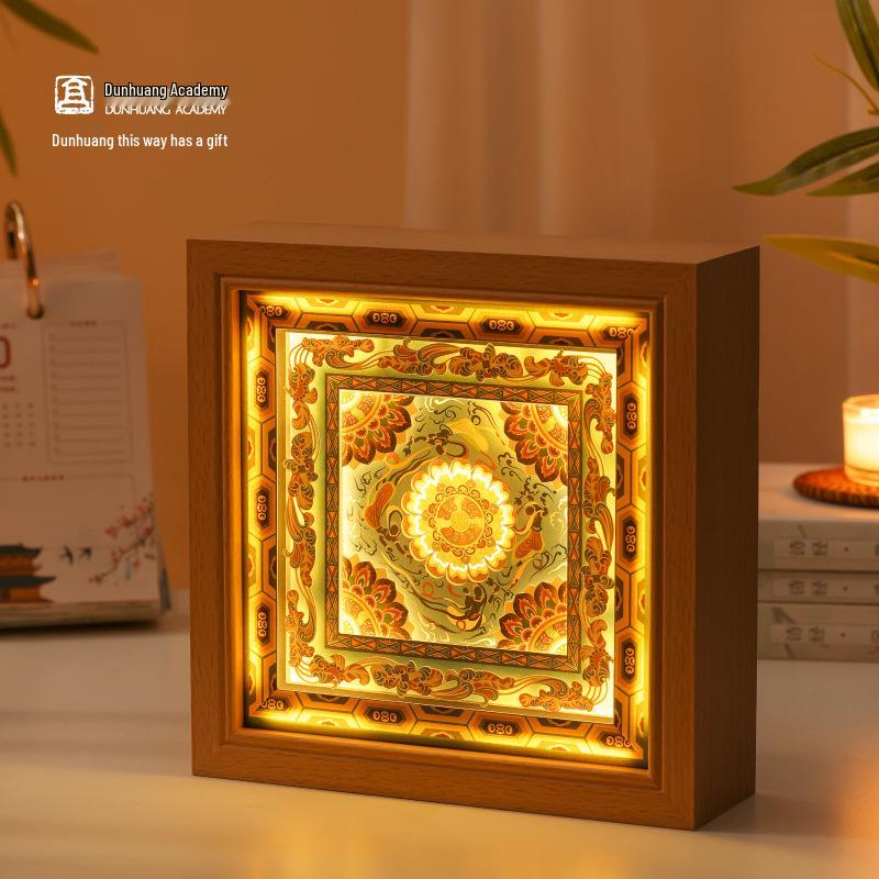 

Good Luck Lotus Ceiling Paper-cut Night Light – Atmosphere Lamp for Bedside, Wedding, Birthday, Cultural & Creative Gift.