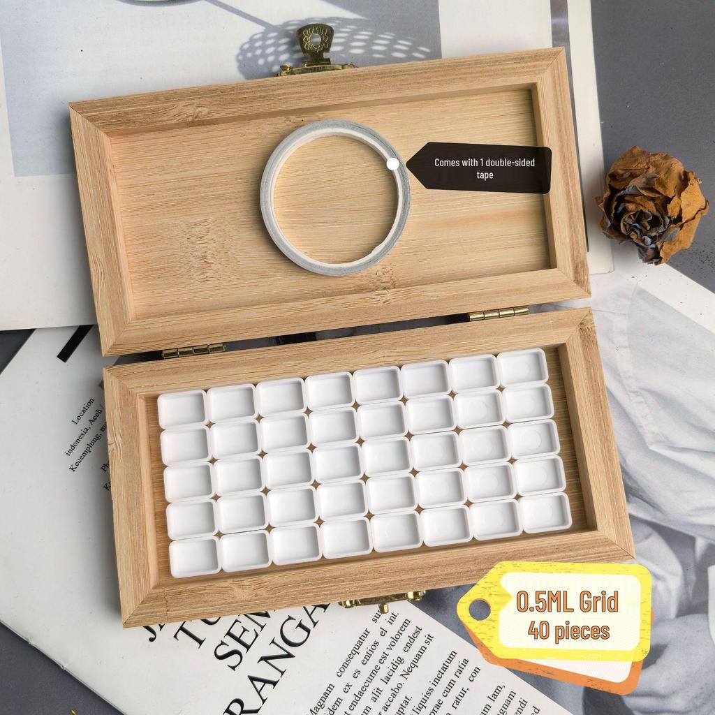36-Grid Nail Art & Watercolor Mixing Palette Box
