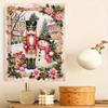 Nutcracker and Snowman Christmas Pearl Painting with Frame 3D Sparkling Canvas Art Relaxing Craft for Bedroom Wall Decor Gift and Holiday Decor