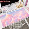 Pink Clouds Mouse Pad Gamer Mousepads Big Gaming Mousepad Kawaii XXL Mouse Mat Large Keyboard Mat xcm Desk Pad For Computer