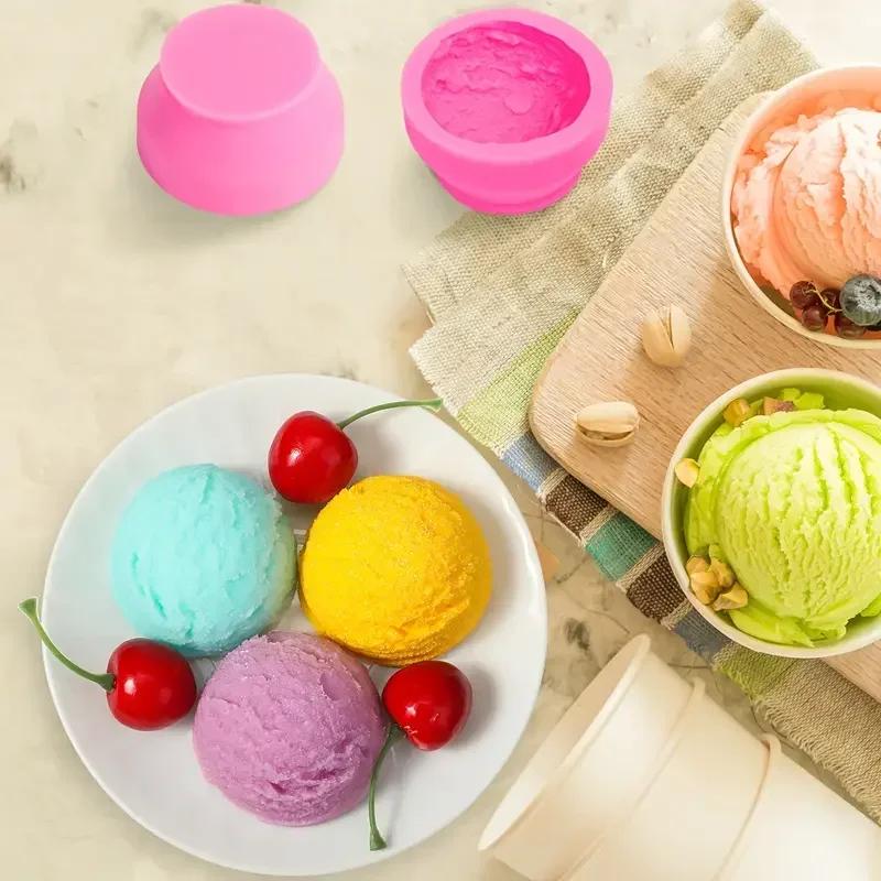 Ice Cream Silicone Mold Scented Candle Aroma Stone Plaster Dessert Cake 3D Ornaments Resin Clay Food Simulation Decoration