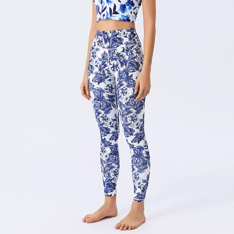 

Floral Yoga Pants Women s High Waist Stretch Workout Pants Slim Fit Leggings Print Outwear Tight Yoga Pants YS385 XL