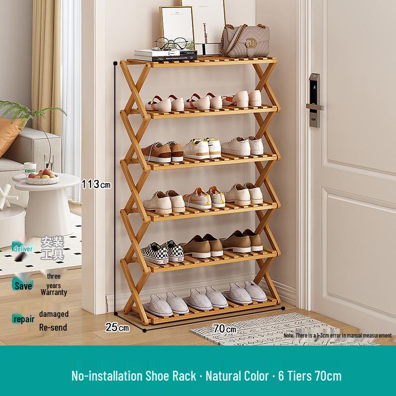 Compact Foldable Shoe Rack: Multi-Layer, No-Install, Space-Saving Storage for Indoor Entrances.