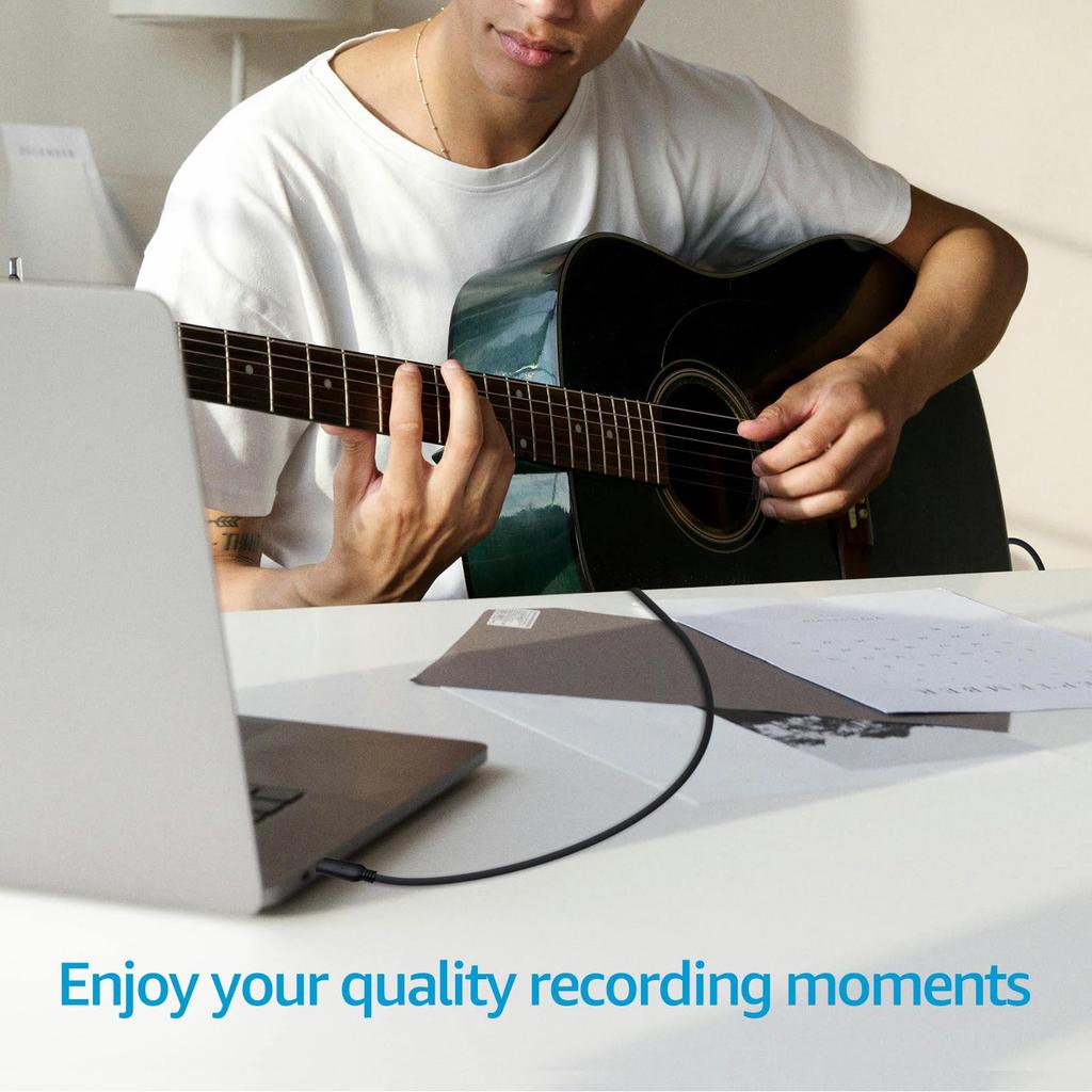 DSD TECH SH-AU20B USB - 6.35mm TS Audio Adapter, supports 96kHz 24-bit sampling rate.
