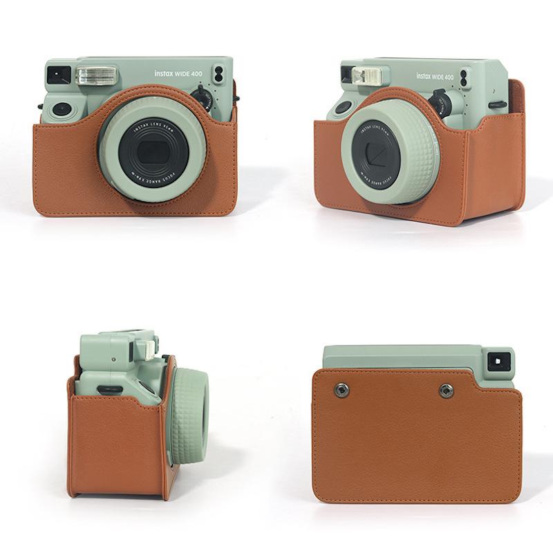 [Film Lab] Instax Wide 400 PU Leather Camera Case Soft Protective Case with Strap CAA62