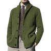 Men's Classic Button-Up Knit Cardigan In Black, Brown, Light Gray, Navy, and Army Green