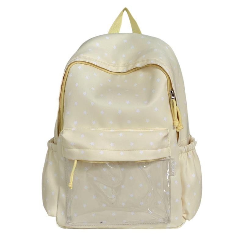 Schoolbag Korean Version Ins Storm Point Backpack Female Simple Small Fresh Cute Backpack Large Capacity Junior High School Student Schoolbag