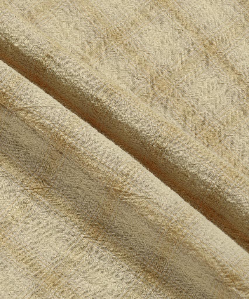 ESPIONAGE Textured Check Western S/S Shirt Beige