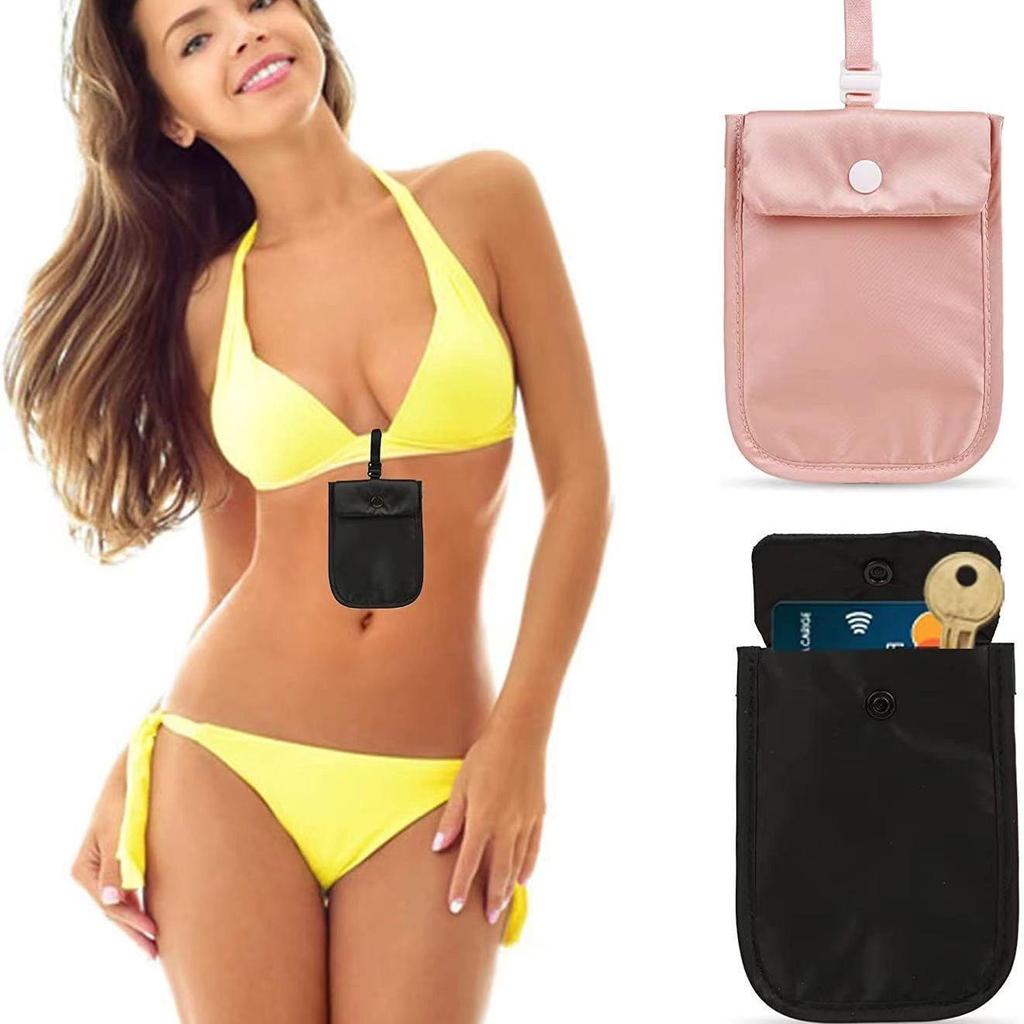 Nylon Slim-Fit Women's Hidden Travel Underwear Coin & Card Holder