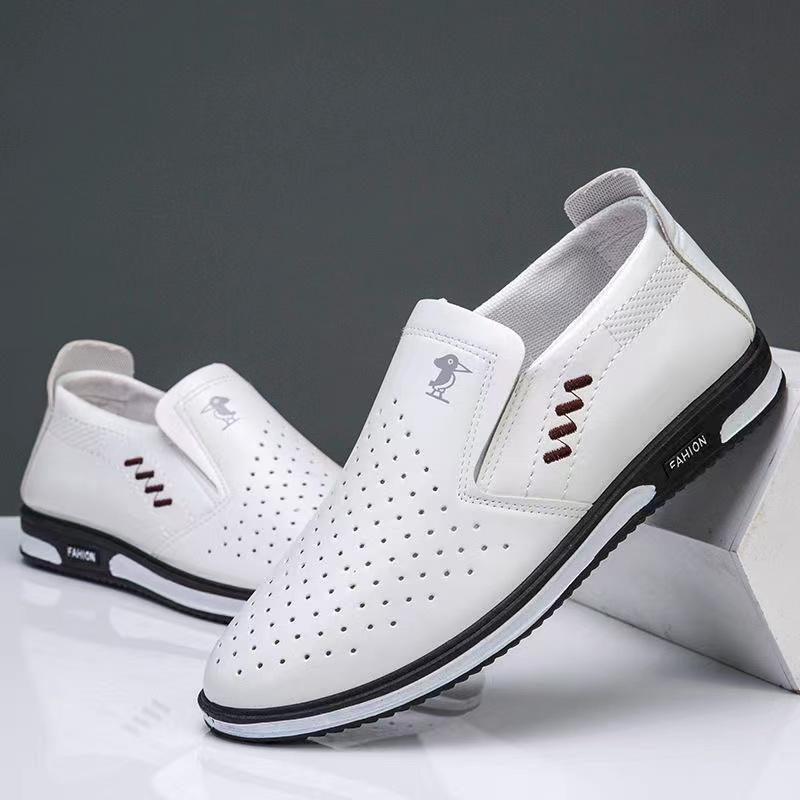 Hoefirm Mocassini Uomo In Pelle Morbida - Scarpe Slip-On Eleganti E Casual Con Punta Tonda E Dettagli In Metallo