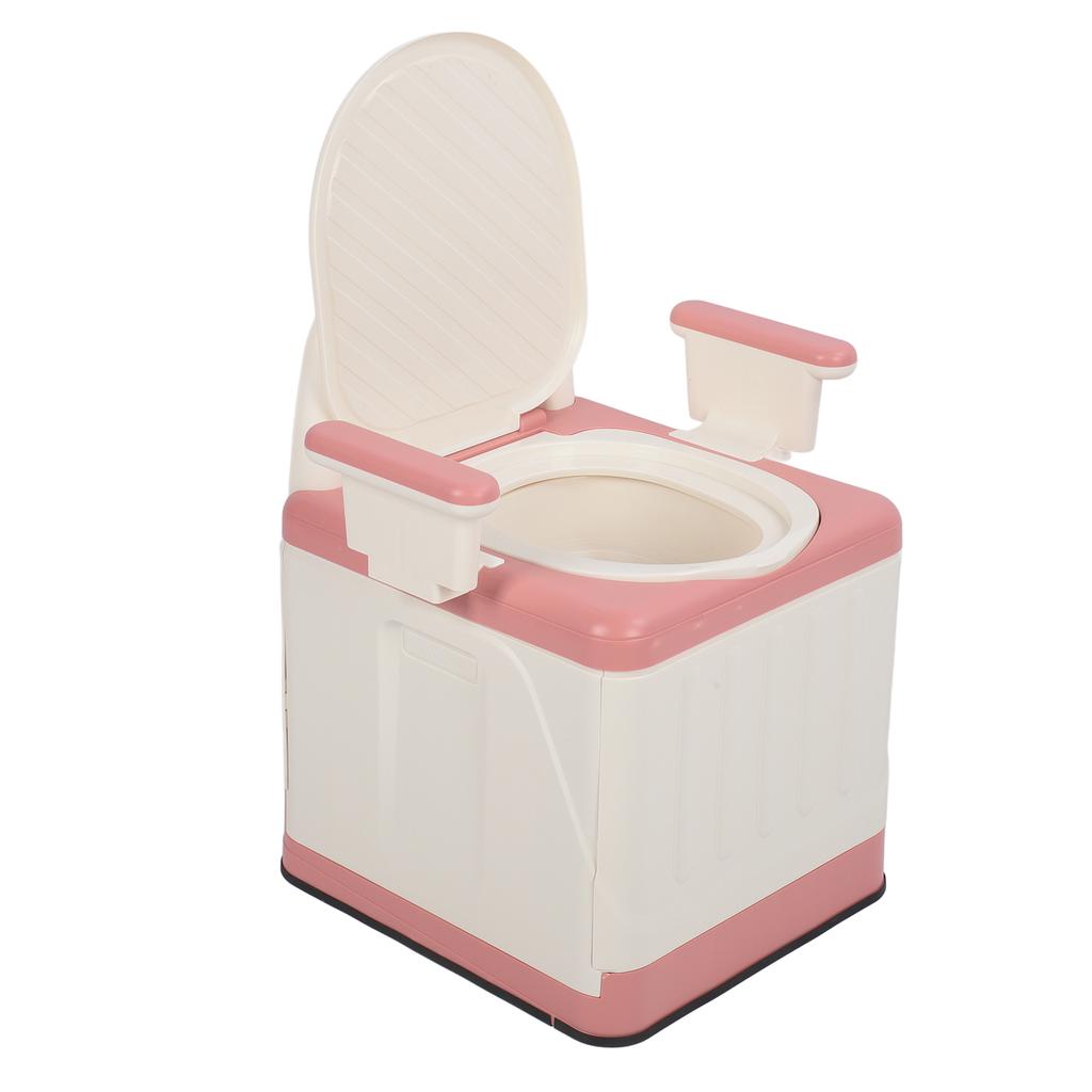 Adults Portable Toilet Odor Prevention Strong Load Bearing Folding Bedside Commode Chair with Arms for Elderly Pregnant