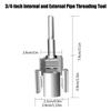 Integrated Internal and External Thread Pipe Threading Tool for 1/2-inch PPR Pipes, with Taps and Dies for Thread Cutting.