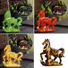 High Temperatures Resin Horse Statue Money Symbol Base Tea Pet Sculpture  Display Decoration