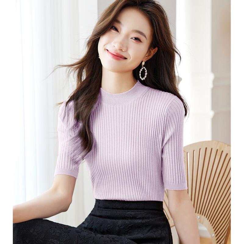 

Srcr Silk Blend Slim-Fit Short Sleeve Knit Tee XL