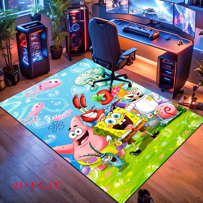 Spongebob Friends Adventure carpet Camping Trip Suitable For All Seasons Sheet Machine Washable Air Conditioning carpet