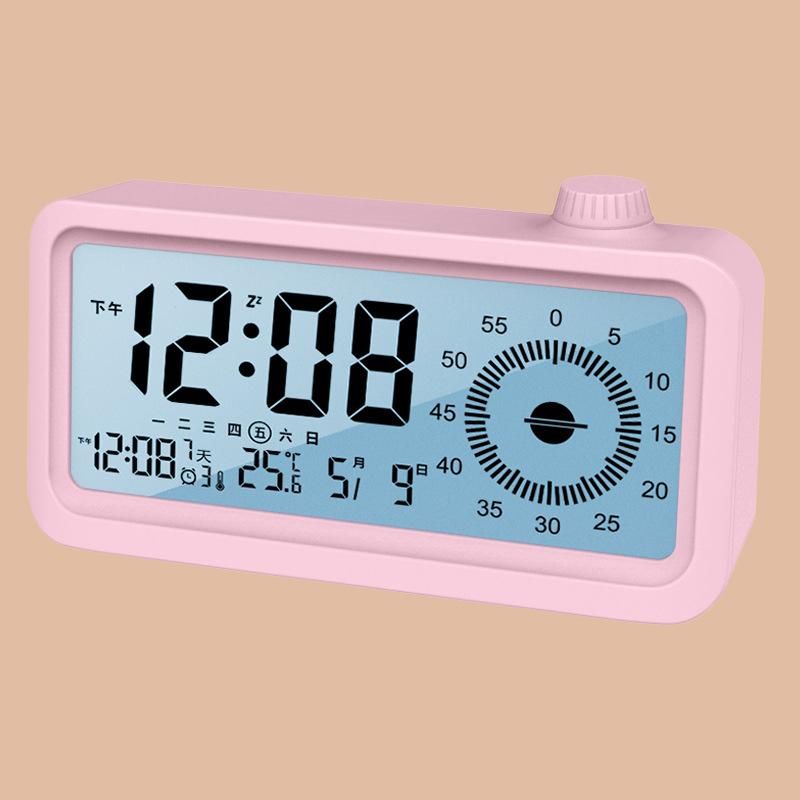 Visual Timer Simple Alarm Clock Three Sets of Alarm Clocks, Luminous Dual Display Countdown Timer Children's Alarm Clock 2318