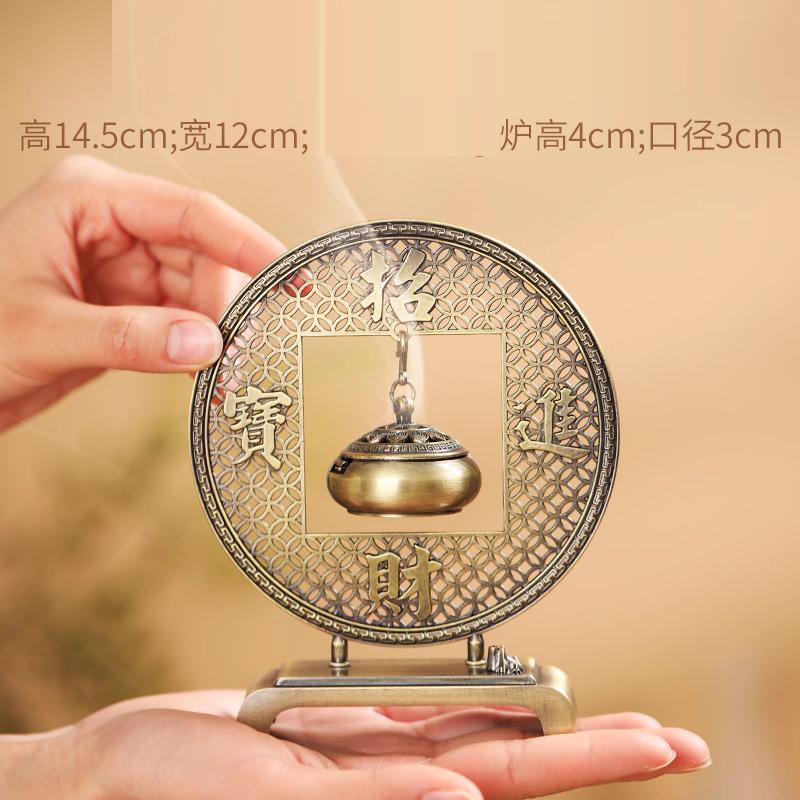 Creative Welcome Guest Pine Incense Burner Ornament Zen Tea Ceremony Home Indoor Chinese Hollow Retro Hanging Incense Burner 1Pc