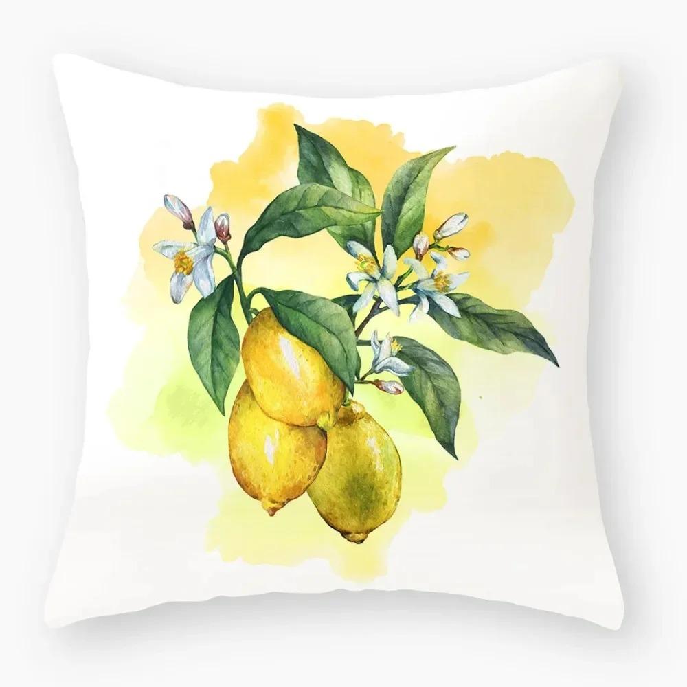 Flower Theme Print Decorative Pillow Cover Car Sofa Square Cushion Pillow Cover