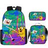 Adventure Time Backpack Set 3-Piece Comic Bookbag Shoulder Bag Pencil Case
