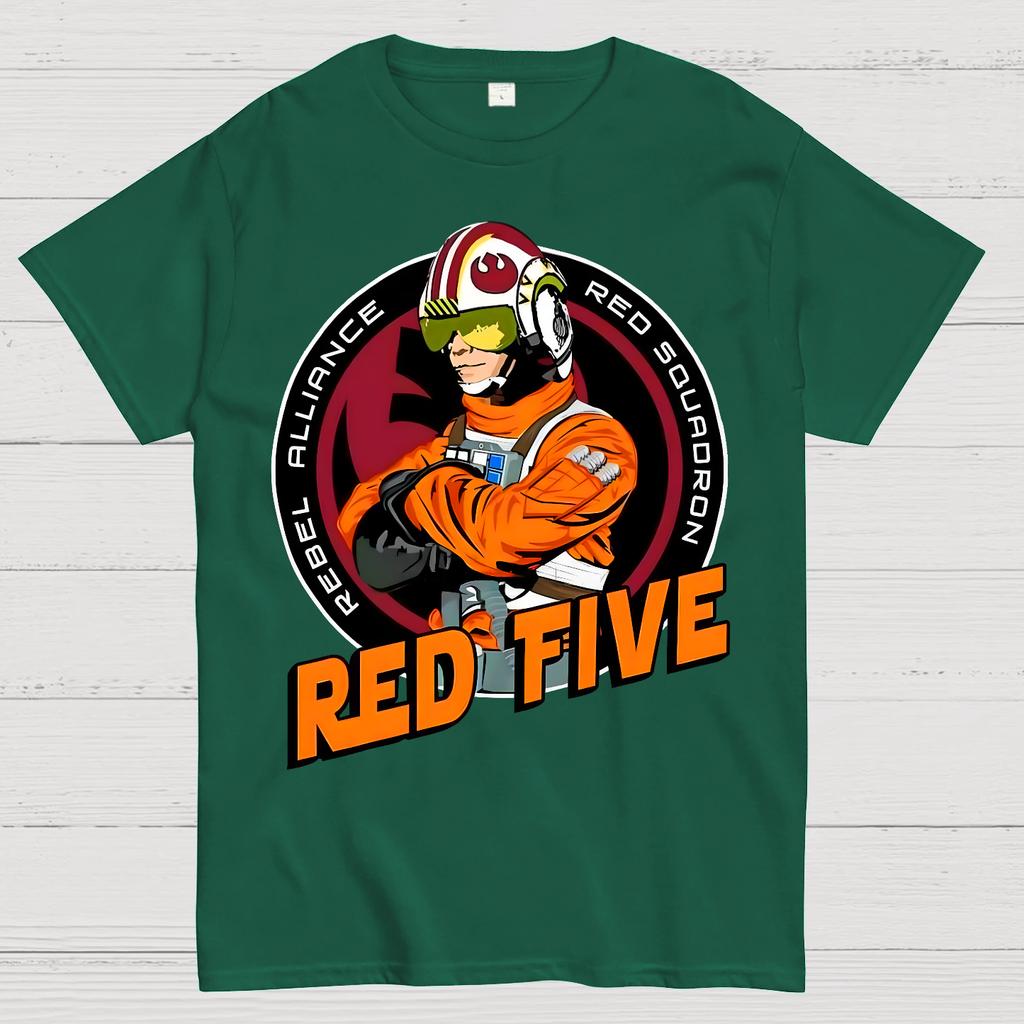 Red Five Unisex 100% Cotton Summer Casual Cool Loose T-Shirt
