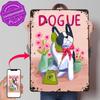 Dogue French Bulldog D Texture Printed Poster Custom Vintage Metal Tin Plate Sign for Wall Art Room Decor Bar Accessories House