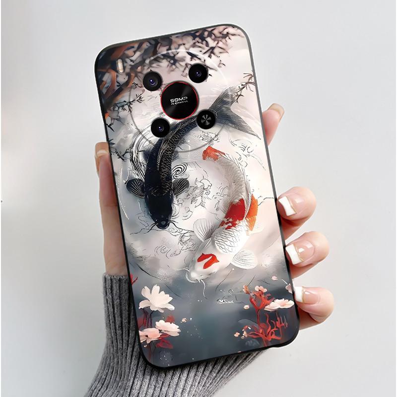 Case For ZTE Blade V70 Max / Nubia V70 Max Phone Case Black Soft Silicone Shockproof Cover Luxury Cute Love Rabbit Funny Casing