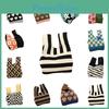 Fashionable Knitted Shoulder Bag With Stunning Color Contrast For Women