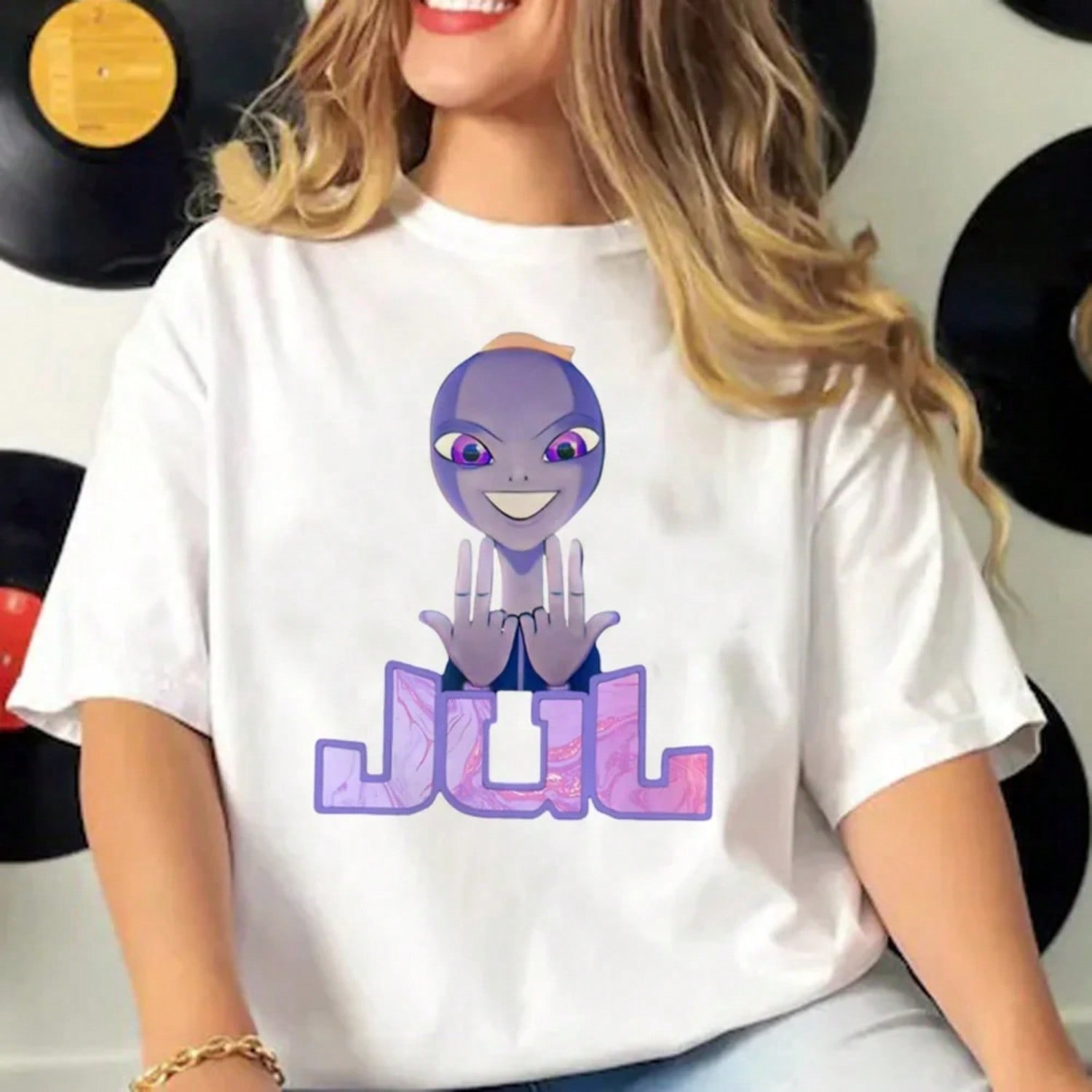 Jul T Shirt Designer Summer T Shirt Girl Graphic Y2k Clothing Short Sleeves T Shirt Harajuku Graphic Top Female Casual Tee S разноцветный