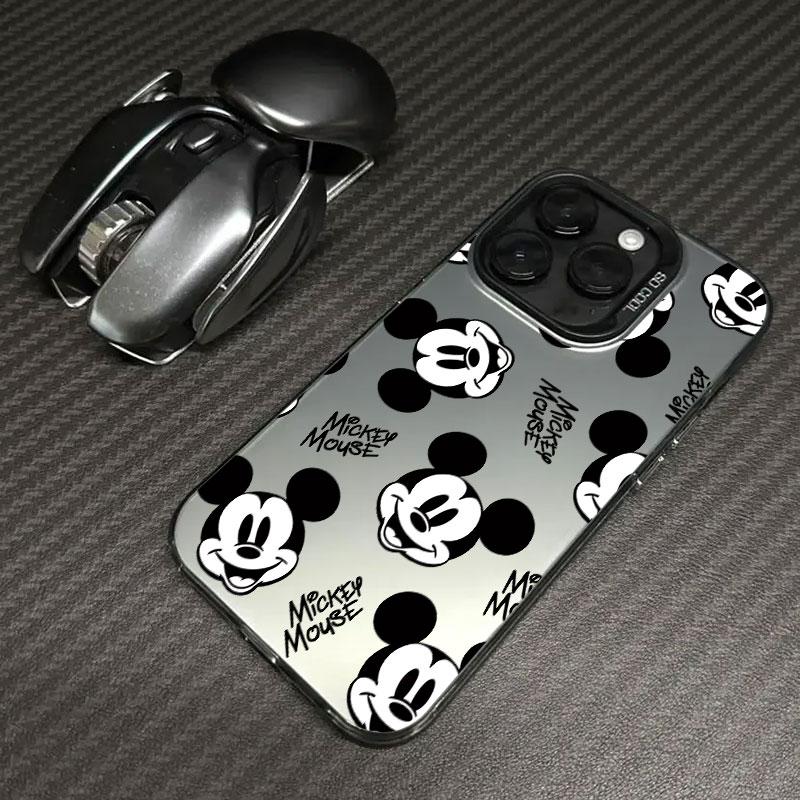 Mickey Mouse Cartoon Black White Phone Case For iPhone 11 12 13 14 15 16 17 Pro Max 16e 17E 17 Air Plus 13 Mini Funda Back Cover