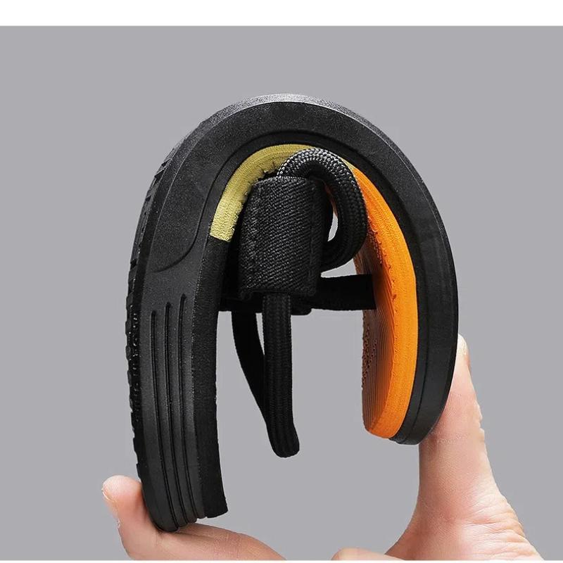 Fashion Flip Flops Splicing Webbing Design Comfortable Men Summer Sandals Casual Flat Sandals Outdoor Beach Water Shoes Flats Non-slip