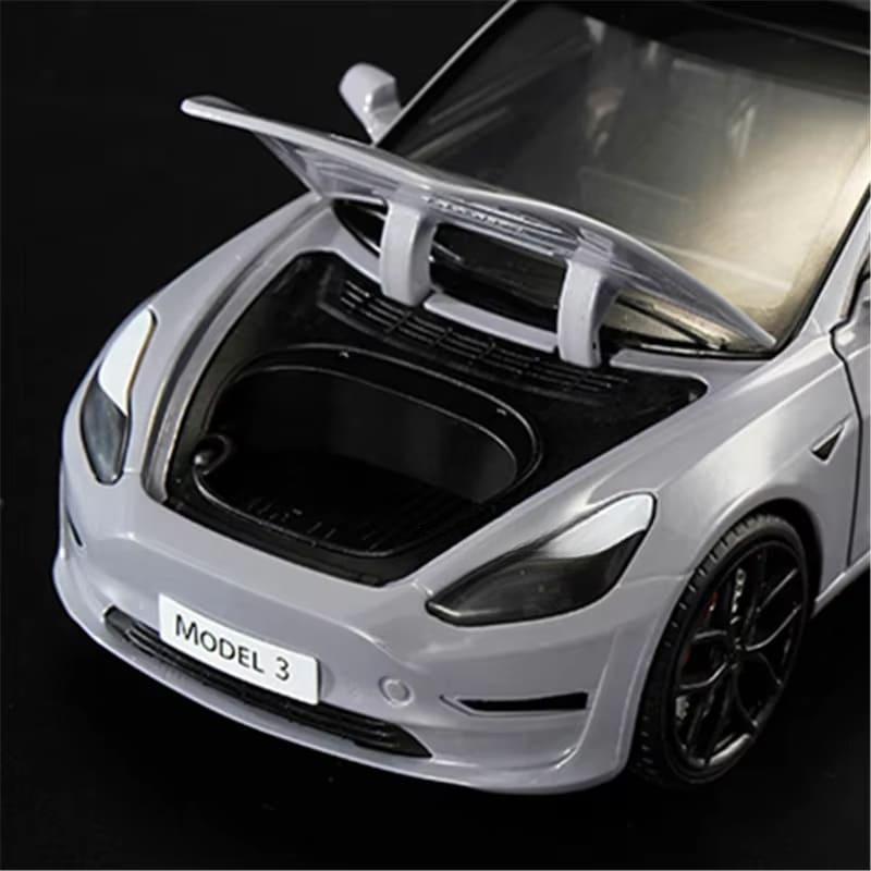 Nowa symulacja 1:24 Tesla Model Samochodu Zabawka Stop Metalowy Odlew Pojazdu z Dźwiękiem i Światłem Zabawka Dla Chłopców Modny Prezent Kolekcja Ozdób