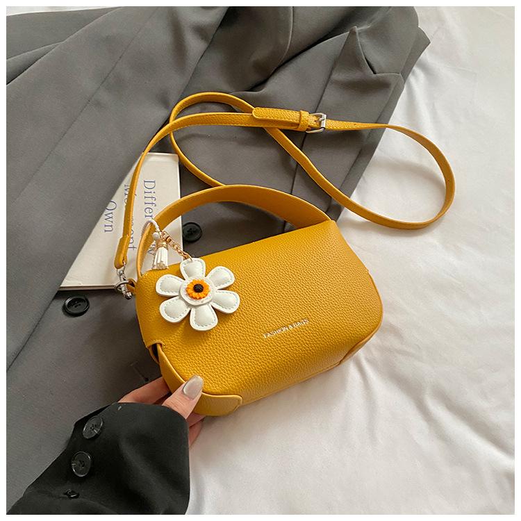 Women's bag new portable small square bag fashionable lychee pattern high-end fashion shoulder messenger bag