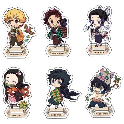 Anime Demon Slayer Personnage de Dessin Animé Transparent Acrylique Support Poupée Modèle Jouet Décoration de Bureau Cadeau