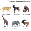 Oenux 18pcs Wild Animal Model Forest Lizard Elephant Deer Action Figure Figurines Cute Miniature Cake Toppers Educationl Kid Toy