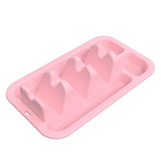 Silicone Taco Holder with 3 Dividers Reusable Tortilla Rack Non-Slip Food Dish Heat Cold Resistant Burrito Holder