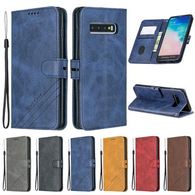 Μαγνητική Δερμάτινη Θήκη Flip για Samsung Galaxy S10 S9 S8 Plus Note10 J4 J6 Plus A6 A7 2018 A50 A30 A20 A40 A70 A10 XCover 4S Θήκη