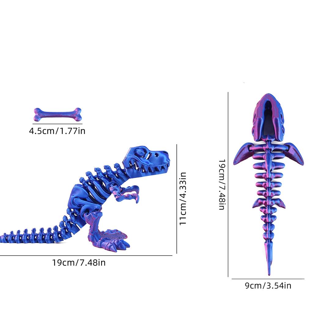 3D Printing Of Shark And Dinosaur Body Joints With Movable Shapes, Free Swinging Toys, Decorative Gifts, New And Unique Animals