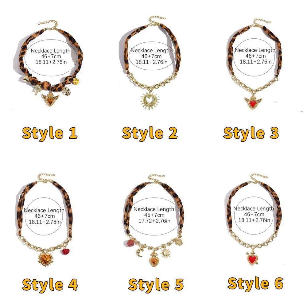Bohemian Scarf Necklace Heart Charm Scarf Chocker Stackable Jewelry Charm Necklace  Daily
