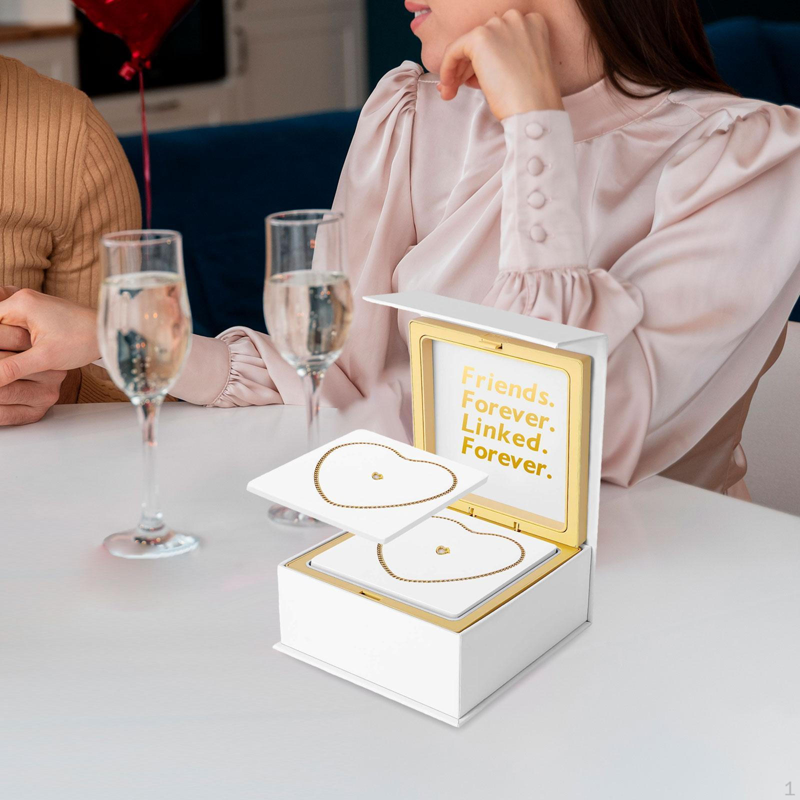 Комплект из 2 браслетов с застежкой-замком для пар, ювелирные изделия для него и для нее в подарок Gold