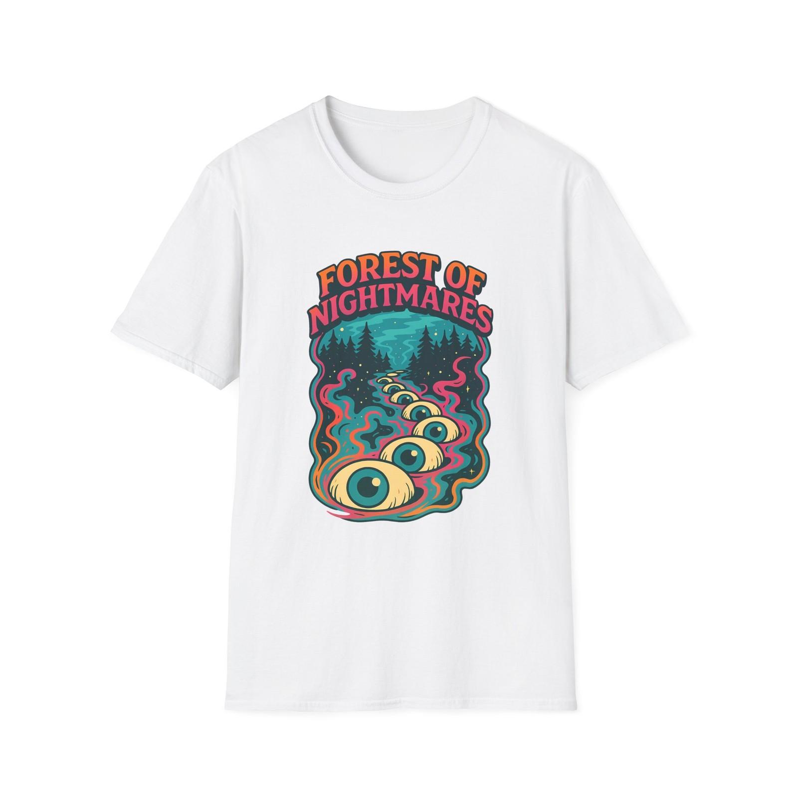 Unisex Softstyle T-Shirt Mens Womens Tees Top Surreal Eyeball Path Forest Psychedelic Fantasy Art XL