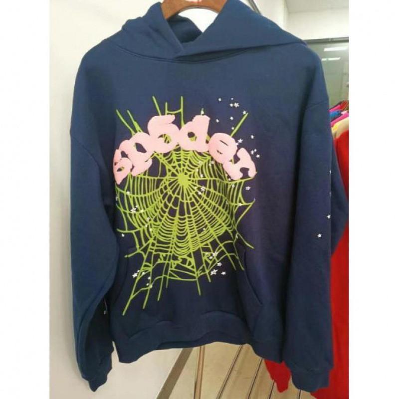 Premium Sp5der Hoodie Mens Oversized Streetwear Sweatshirt With 3D Pouch Pocket Winter Casual Long Sleeve