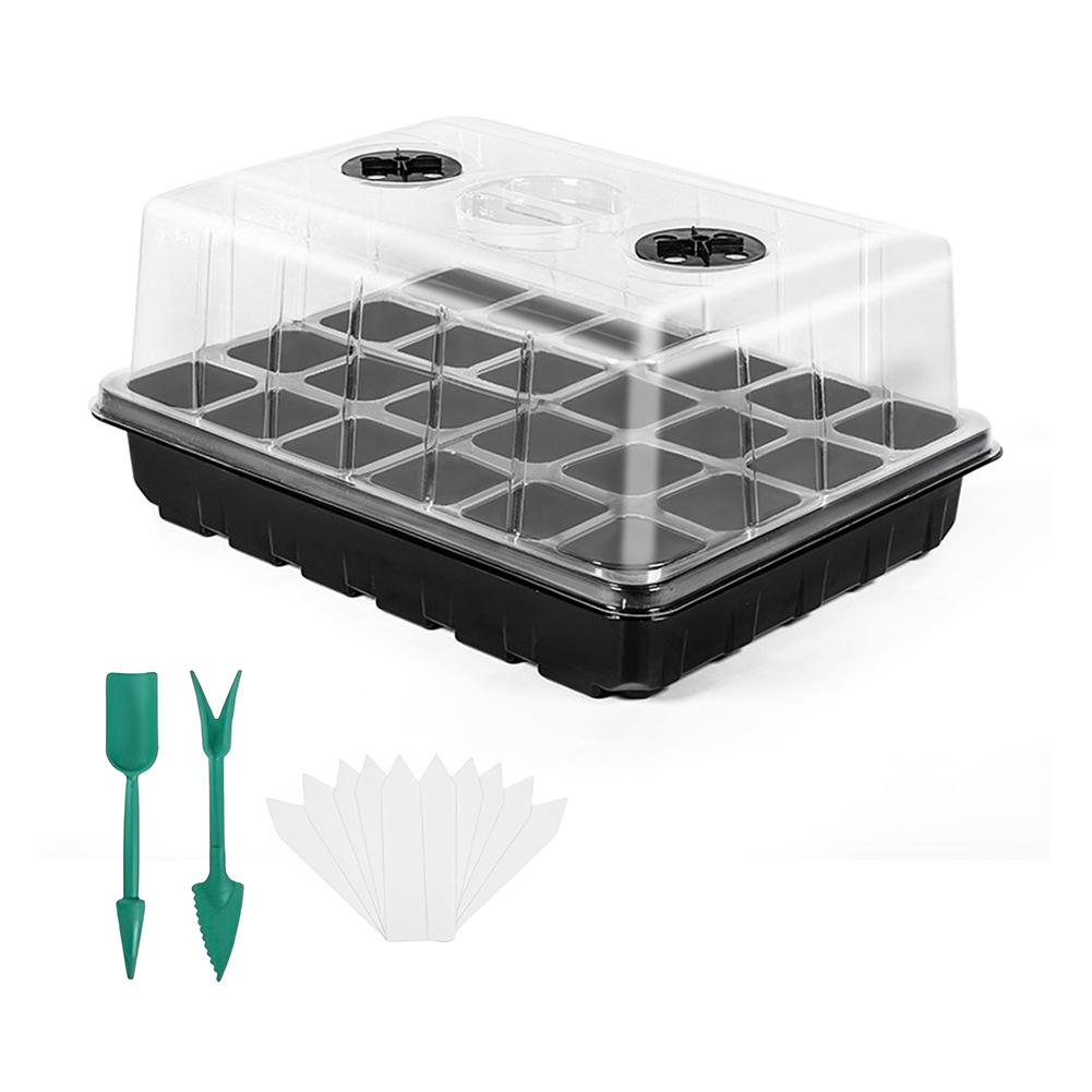 24/48 Holes Flower Plant Seed Grows Box with Humidity Dome Seed Propagation Container for Hydroponics Growing System