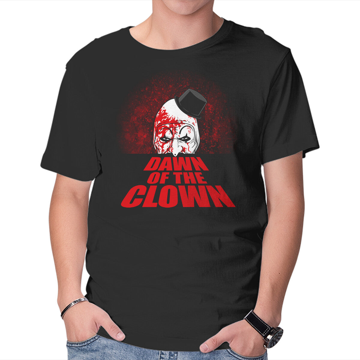 Unisex Crew Neck T-Shirt Dawn Of The Clown Graphic Short Sleeve Casual Tee S