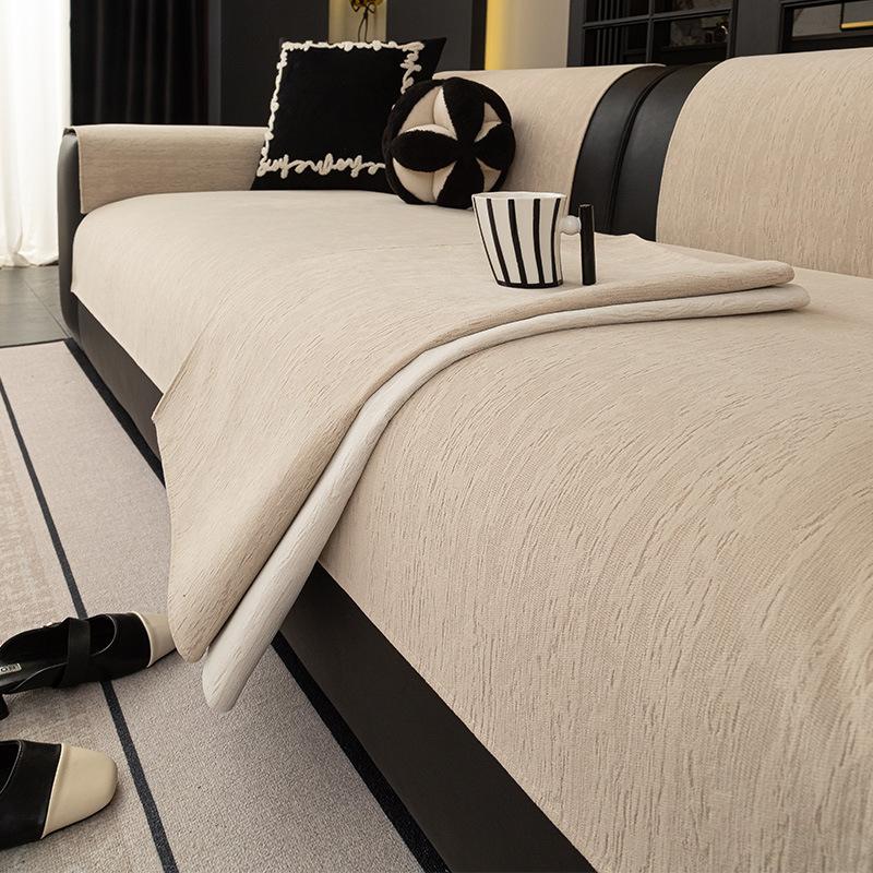 

Temu Chenille Sofa Cushion Four-Season Universal Non-Slip Sofa Seat Cushion Simple Solid Color Export Sofa Cover 70*70cm