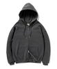 Fluke Heavyweight Garment Washed Zip-Up Hoodie Dark Grey Fzt500