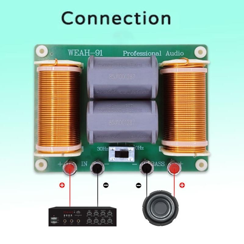Subwoofer Crossover Filter 2500W Subwoofer Frequency Divider 200Hz/180Hz for Stage and Home Sound DIY Project