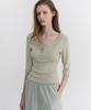 ANDNEEDS Kaylee 3/4 Henry Neck Tee (Mint)
