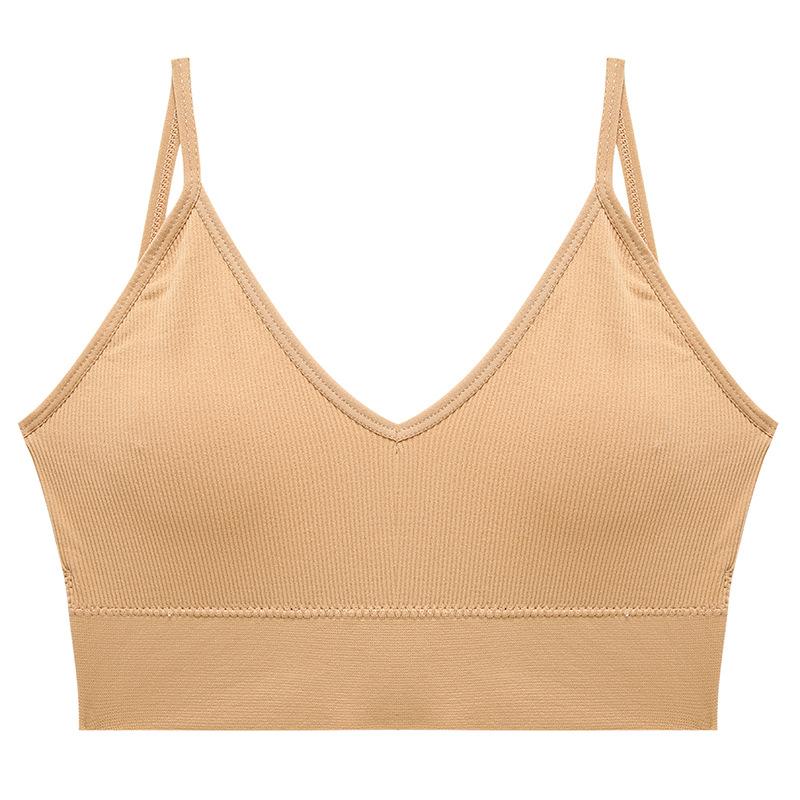 Seamless Deep V Large Size Base Sling Vest Female Sexy Beauty Back Anti-light Tube Top, Chest Wrap and Seamless Versatile Underwear