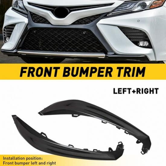 Front Bumper Grille Trim Molding Set For 2018 2019 2020 Toyota Camry SE/XSE EOA